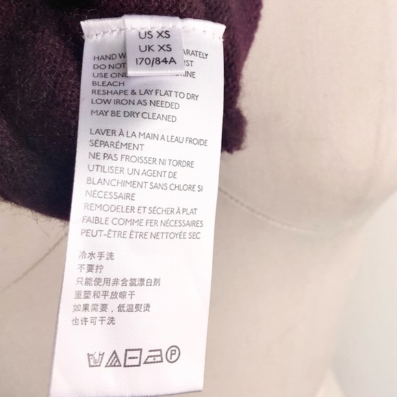 NWOT FREE PEOPLE ANGORA LIKE OPEN BACK CROP TOP PLUM PURPLE SWEATER - Picture 4 of 5